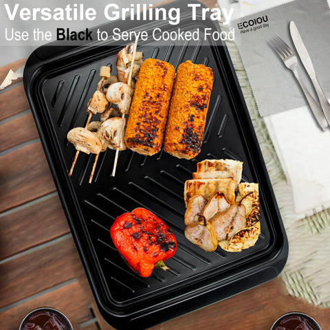 ECOIOU Dishwasher-Safe Tray for quick cleanup after barbecue