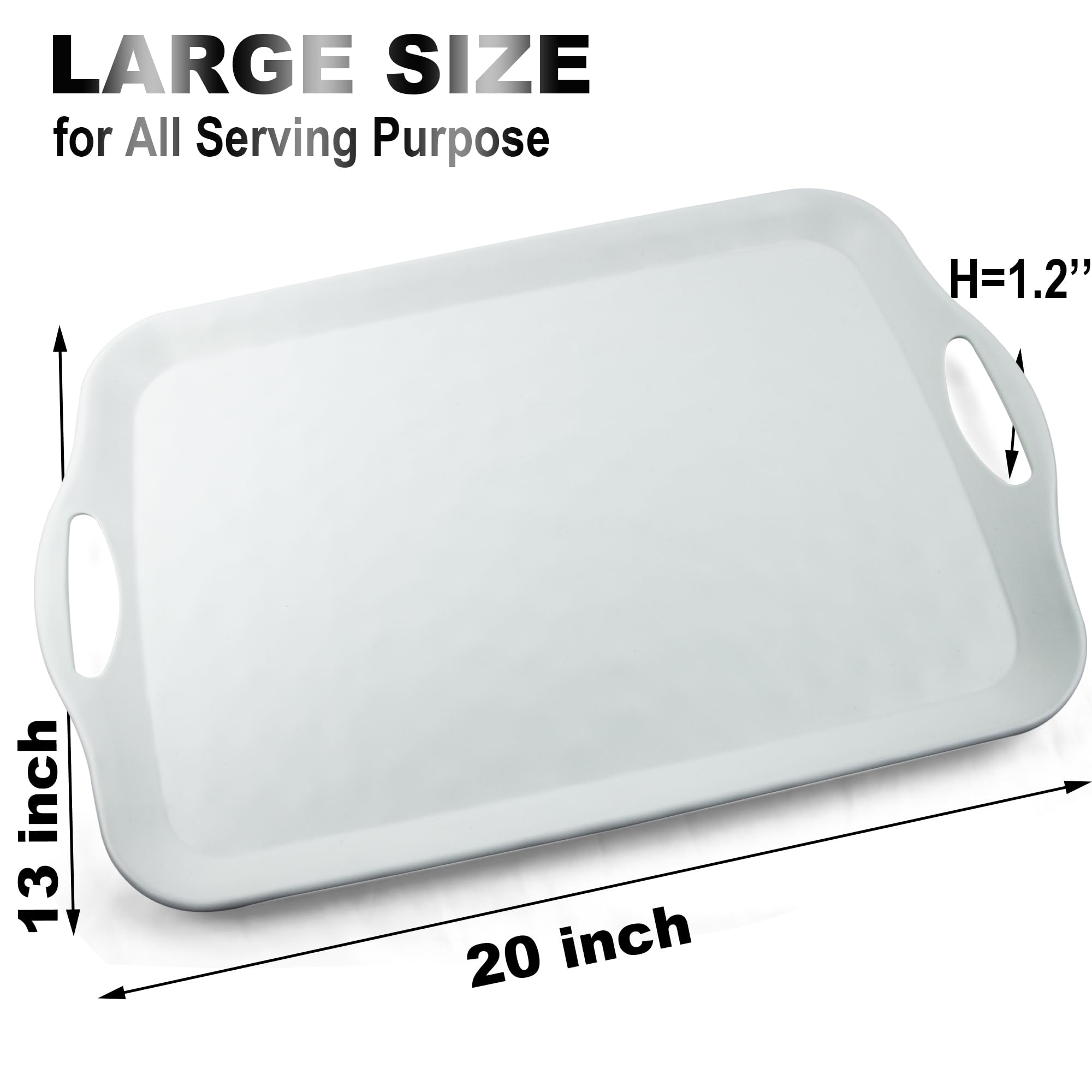 ECOIOU dotted-surface tray for stable, non-slip serving of dishes.