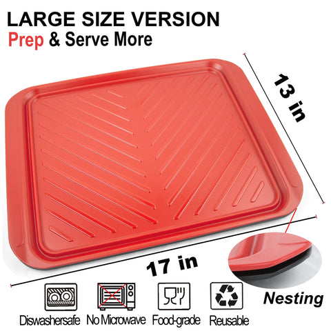 ECOIOU large grilling tray for cooked food serving keeps grilled dishes presentable.