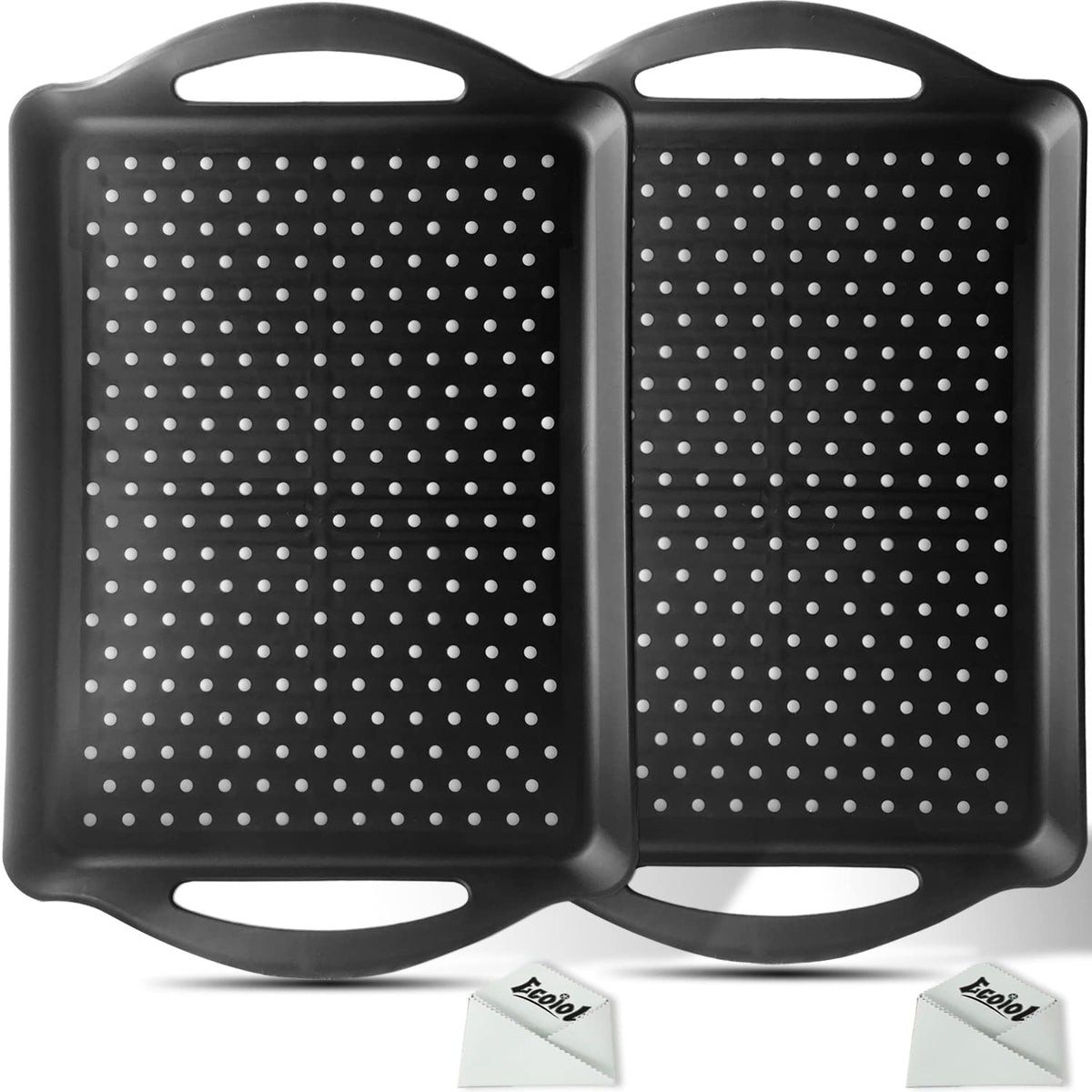 ECOIOU non-slip tray with handles for stable transport of drinks.