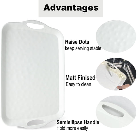 ECOIOU raised edge 0-25-inch aids juice containment and spill prevention.