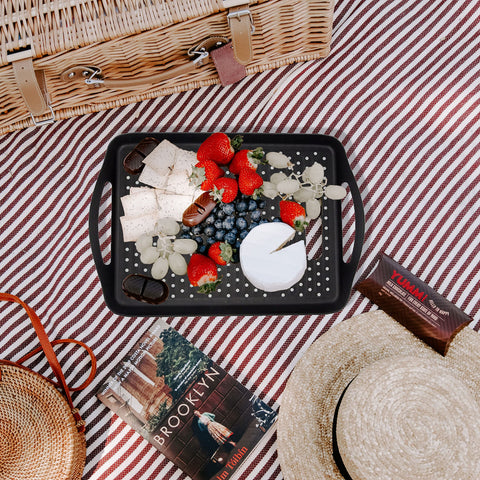 ECOIOU tray with hanging option for kitchen storage.
