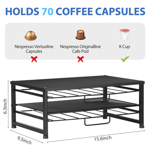 ECOLOVI under-coffee-maker design saves counter space while keeping the area tidy.