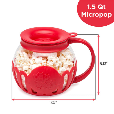 Ecolution borosilicate glass is dishwasher safe and lets you monitor popping.