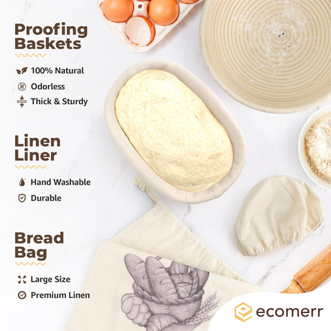 Ecomerr dough whisk helps blend and aerate dough.