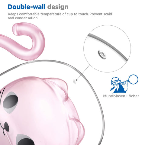 Ecooe borosilicate glass cup is lighter, clearer, and durable.