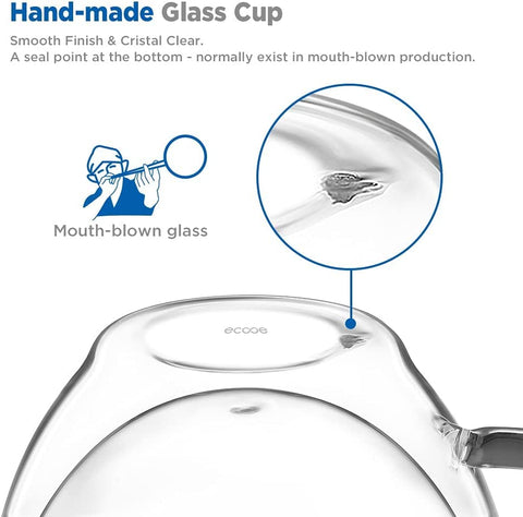 Ecooe mug handle side-view shows comfortable grip and stylish design.