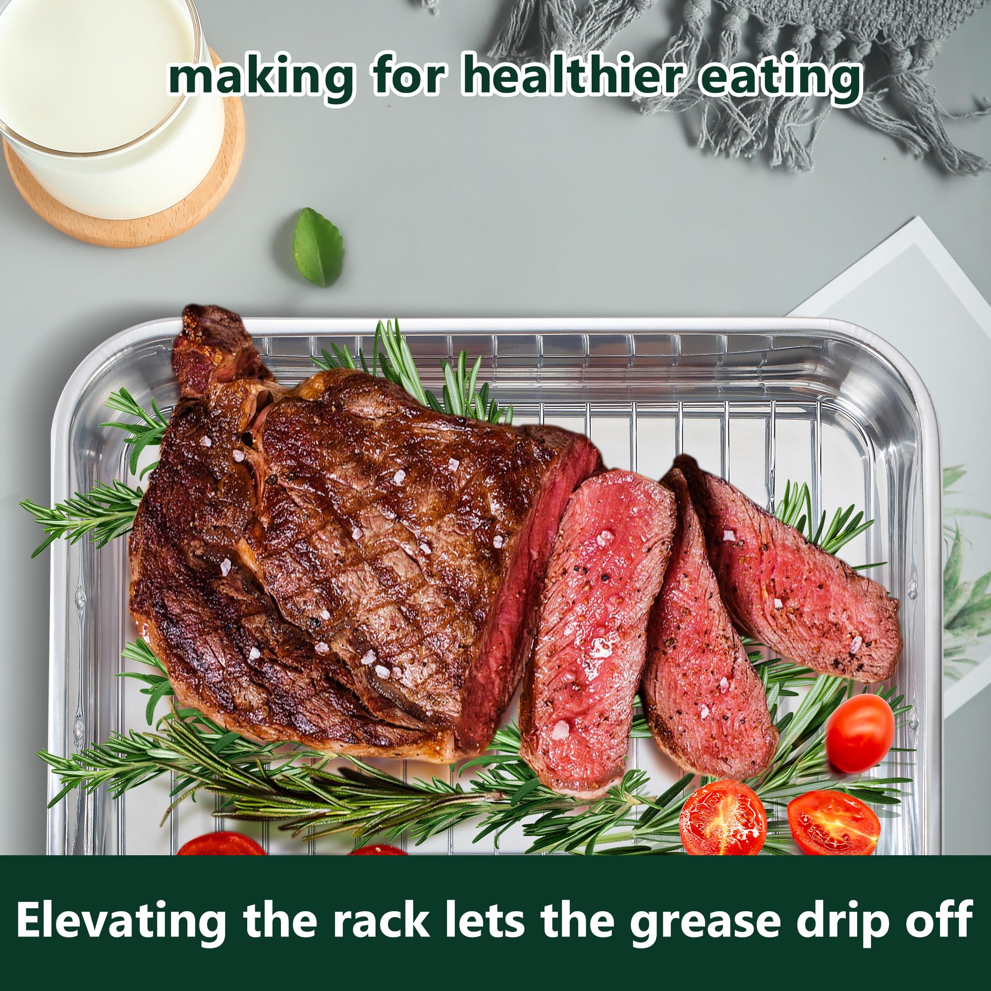Ecookware by LGX easy-cleanup roasting pan collects juices for quick tidying