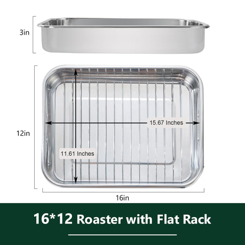 Ecookware by LGX roasting pan edge and rack for stable, mess-free baking