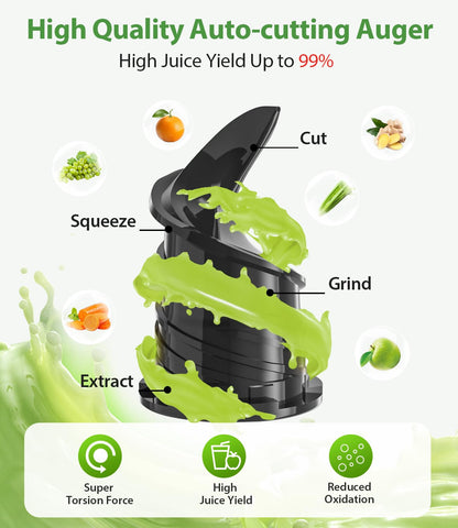 ECOSELF high juice yield shows richer juice with less waste.
