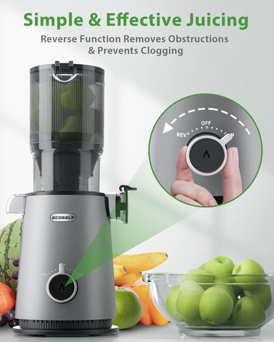 ECOSELF reverse function helps prevent clogs during use.