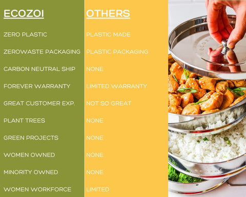 ecozoi stackable design saves space and time cooking