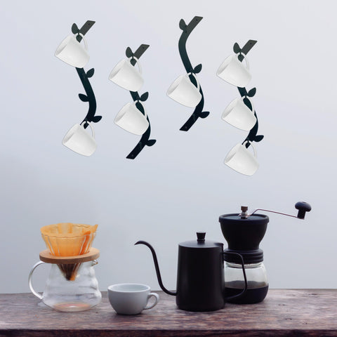Ecqizer office dining mug display keeps mugs within reach.