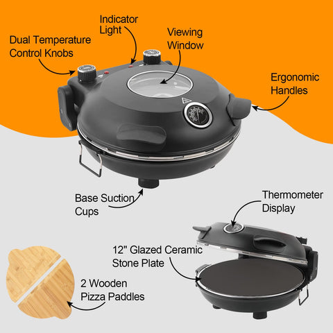 ECUMFFY viewing window helps monitor progress without opening the oven.