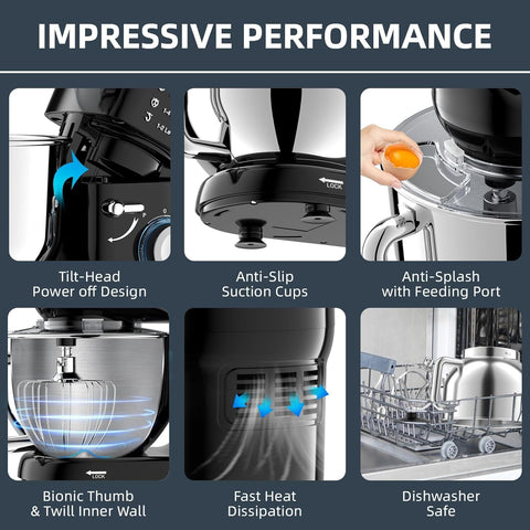 Ecunafix 6+ speeds enable gentle to vigorous mixing options.