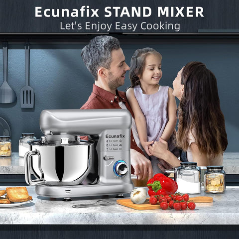 Ecunafix beater and whisk attachments create evenly blended batters and fluffy mixtures.