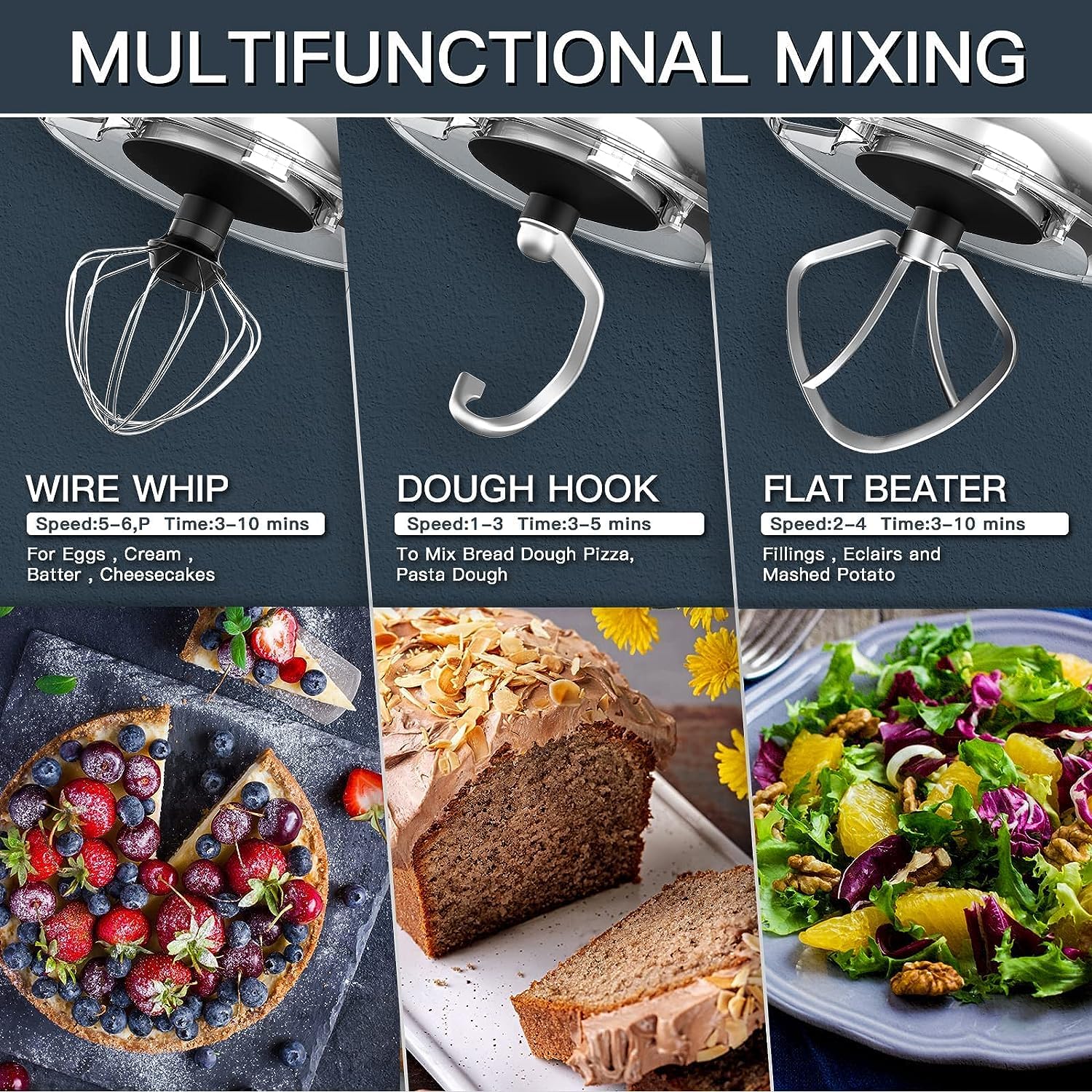 Ecunafix 360° planetary mixing action for even ingredient incorporation.