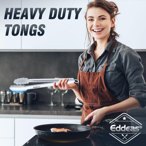 Eddeas dishwasher-safe tongs simplify cleanup after meals