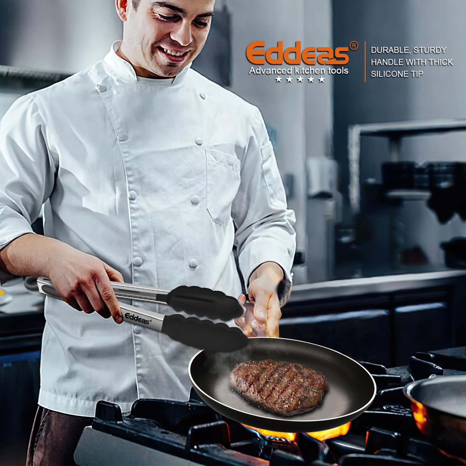Eddeas sturdy stainless steel body stands up to daily kitchen tasks