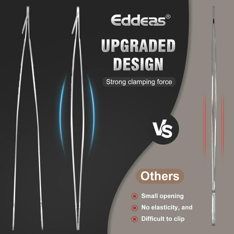 Eddeas dishwasher safe tweezers for easy cleaning after meals.