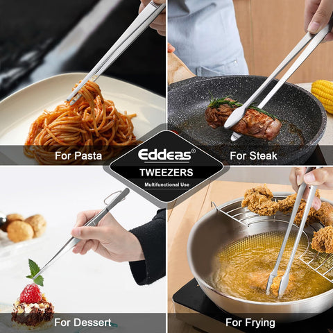 Eddeas serrated handle grip reduces hand slip during precision grabbing.