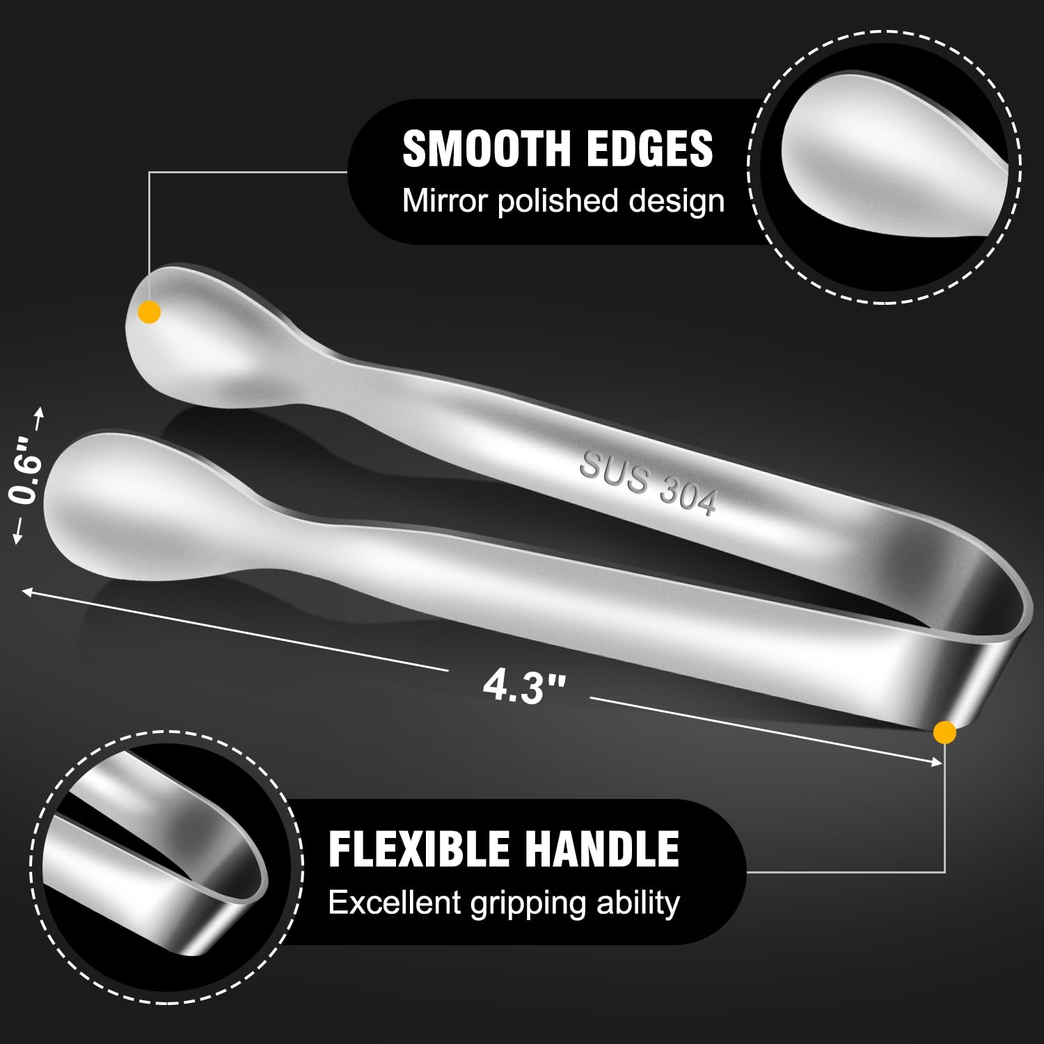 Eddeas mini tongs for cheese slices and cookies, easy serving.