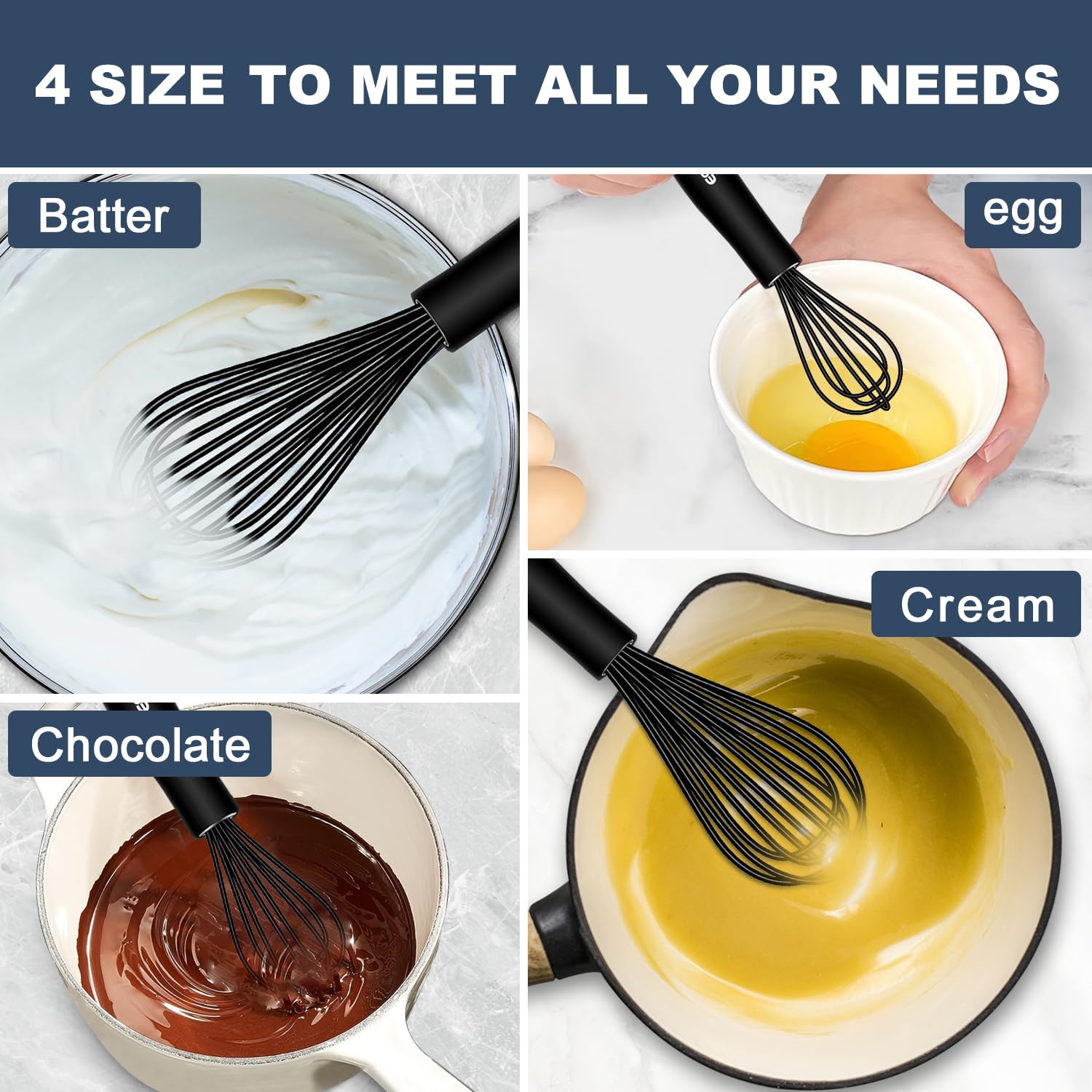 Eddeas silicone flat whisk 11in ideal for ceramic coated pans