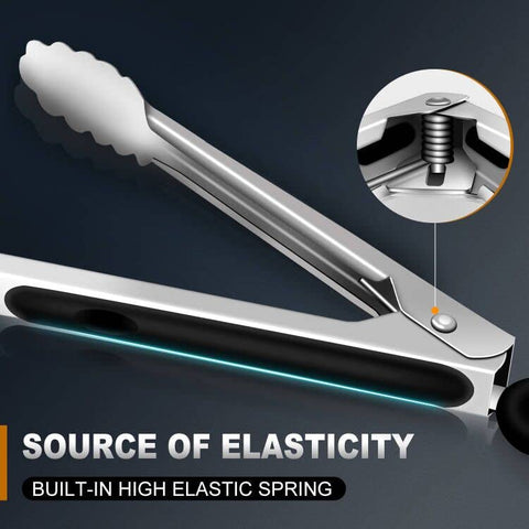 Eddeas locking mechanism tongs prevent accidental opening for safer handling