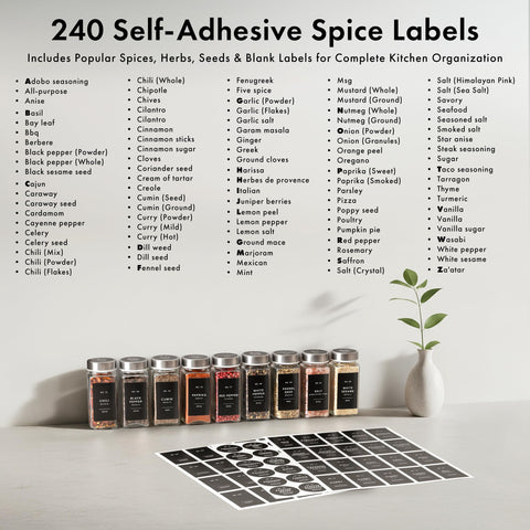EDELHAUS 240 labels pack for quick jar identification