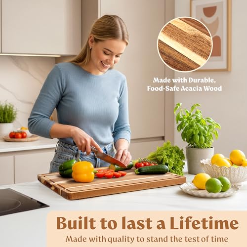 The EDELHAUS small acacia cutting board is ideal for quick mini prep and serving.
