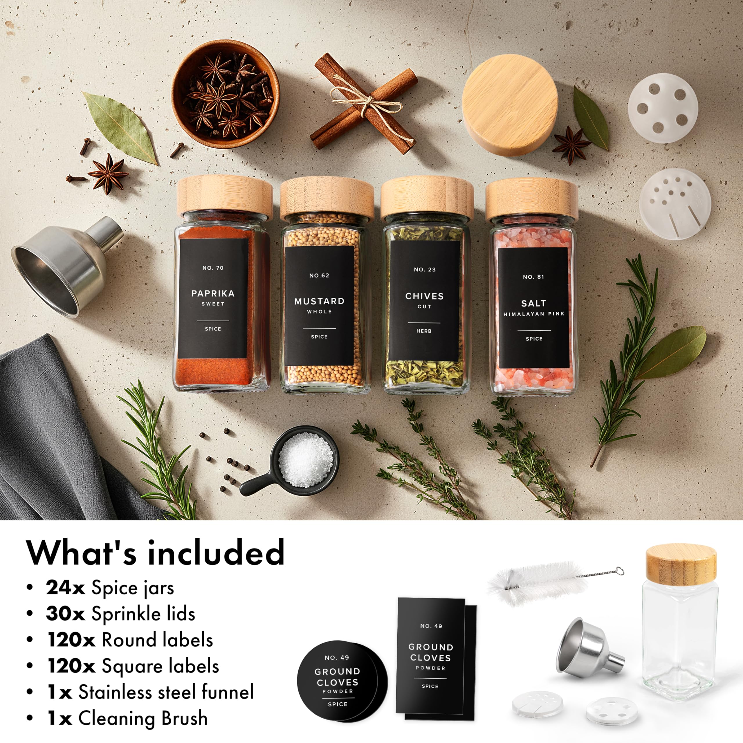 Includes a cleaning brush for easy jar upkeep.