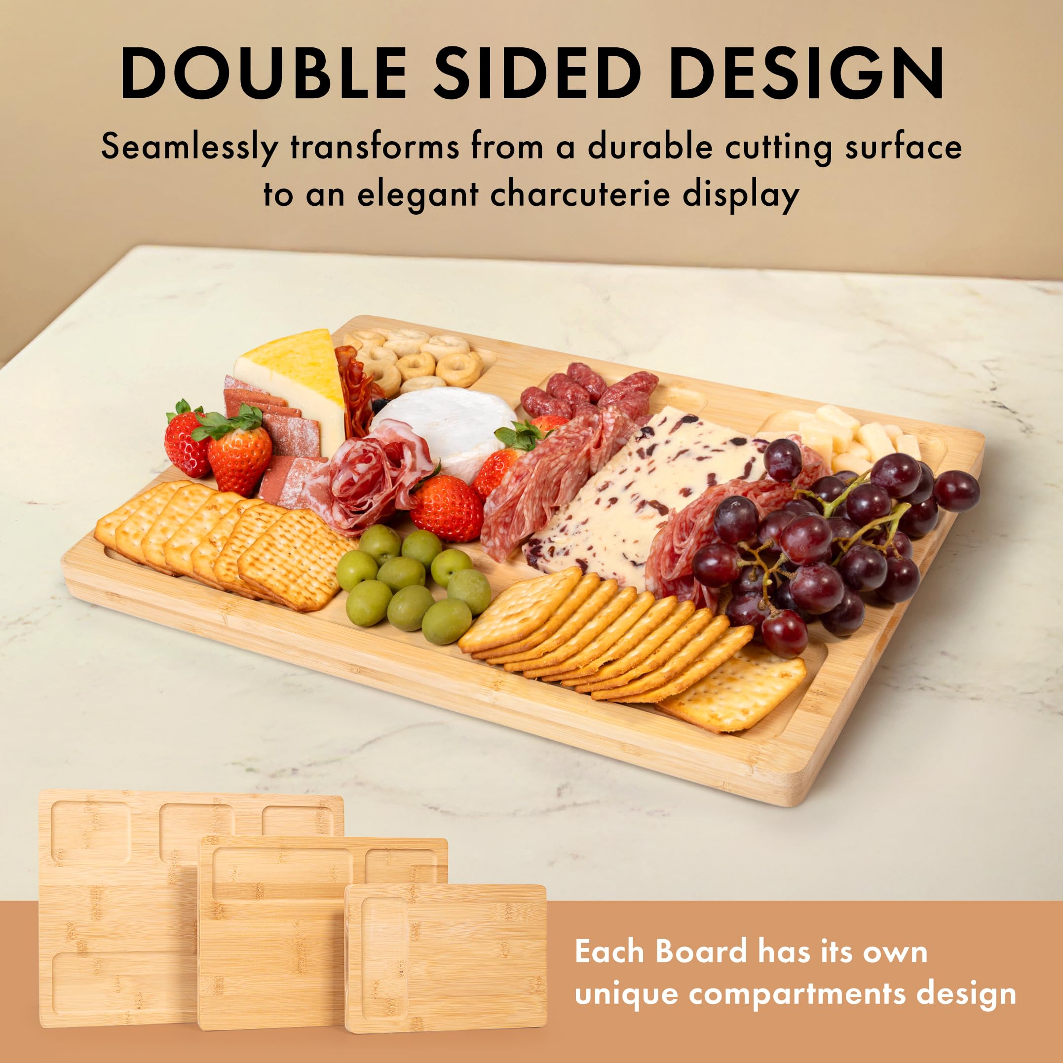 EDELHAUS cutting board 15x10 for large prep tasks
