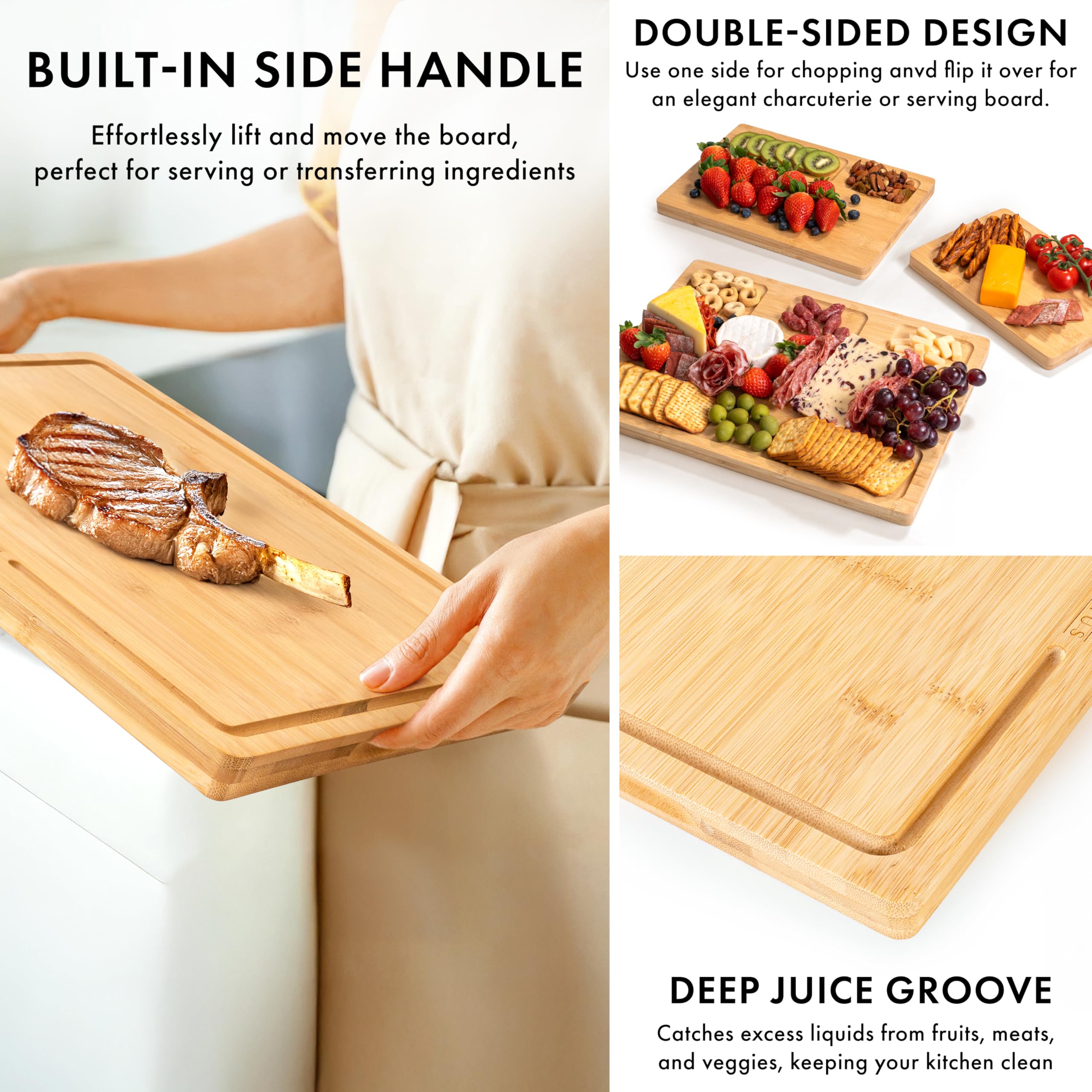EDELHAUS cutting board 9x6 compact space-saving board