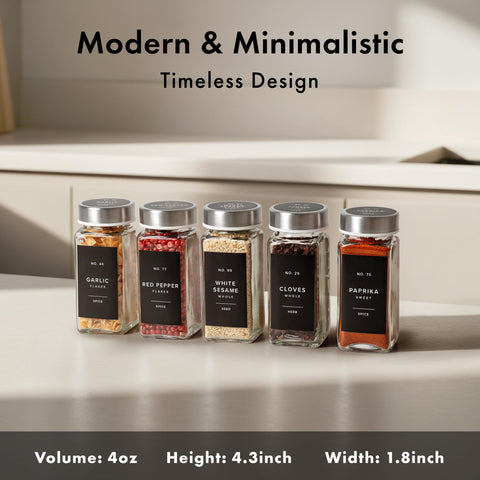 EDELHAUS labels on jars provide quick identification and a polished kitchen look