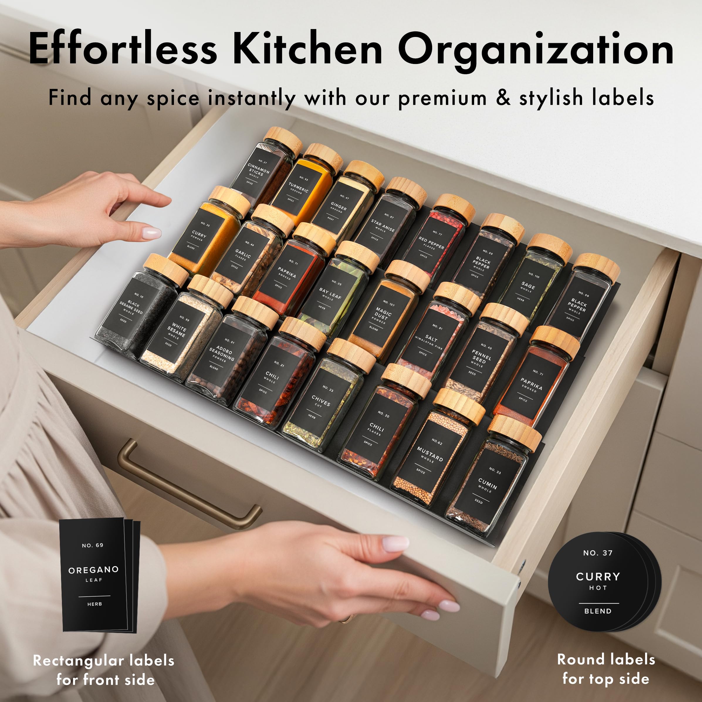 Premium, durable labels from EDELHAUS add a polished look to jars.