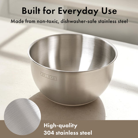 EDELHAUS non-slip base keeps the bowl steady during spins.