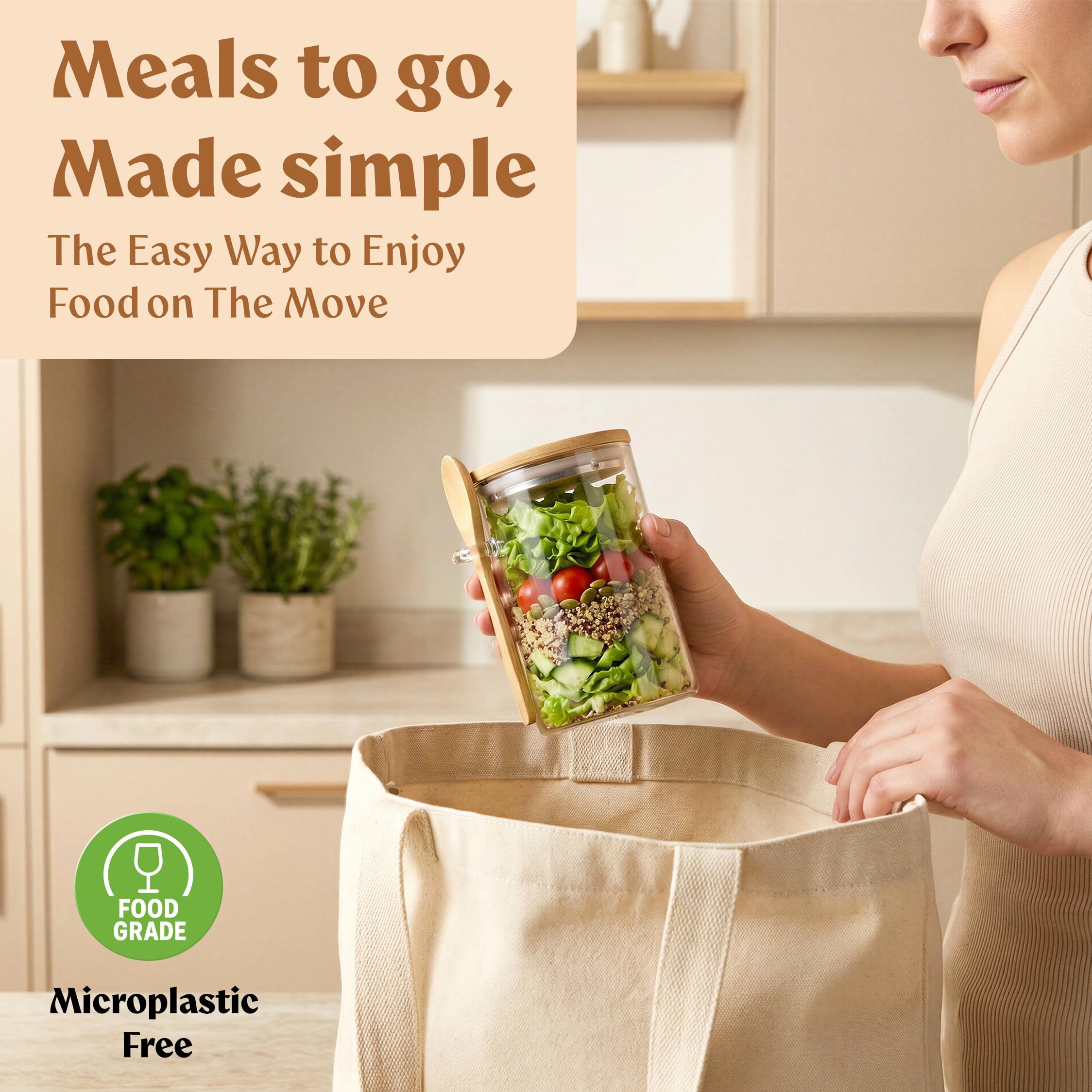 EDELHAUS wide-mouth design makes filling and stirring easy.