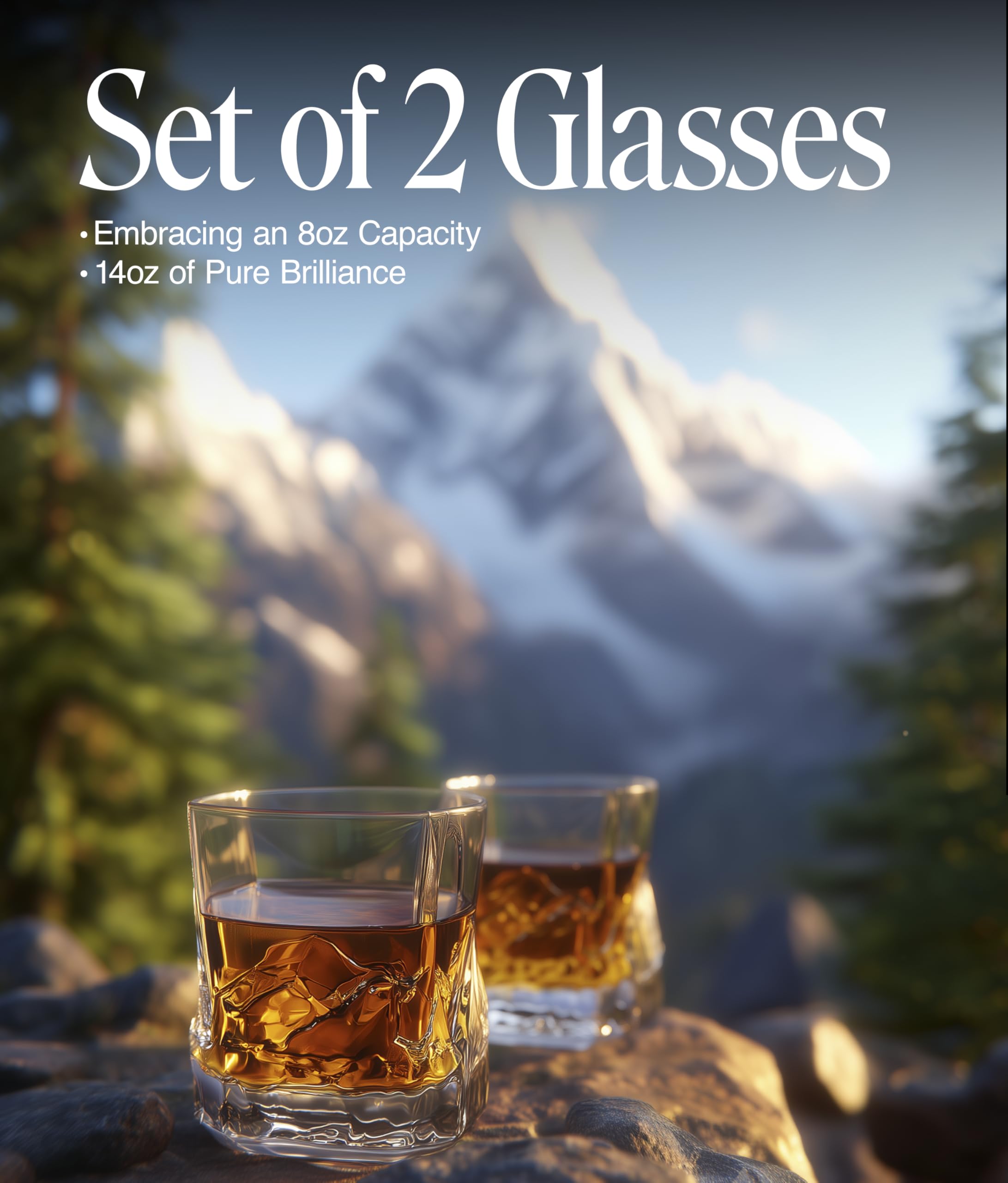 EdelweissPeak heavy old fashioned glass offers sturdy weight and balance