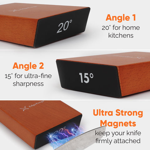 EdgeForge dual-angle sharpener with 20-degree angle for everyday kitchen edge maintenance