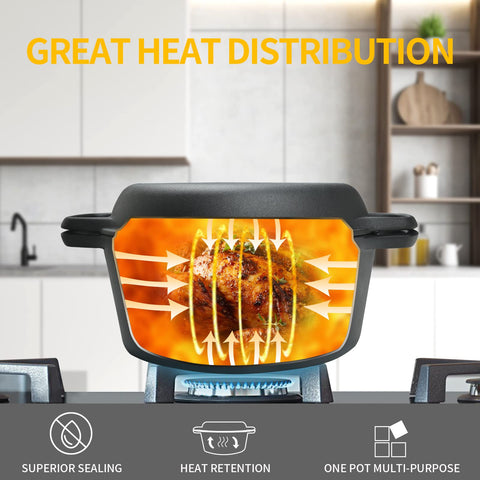 EDGING CASTING 5 qt Dutch oven ideal for bread baking and braising.