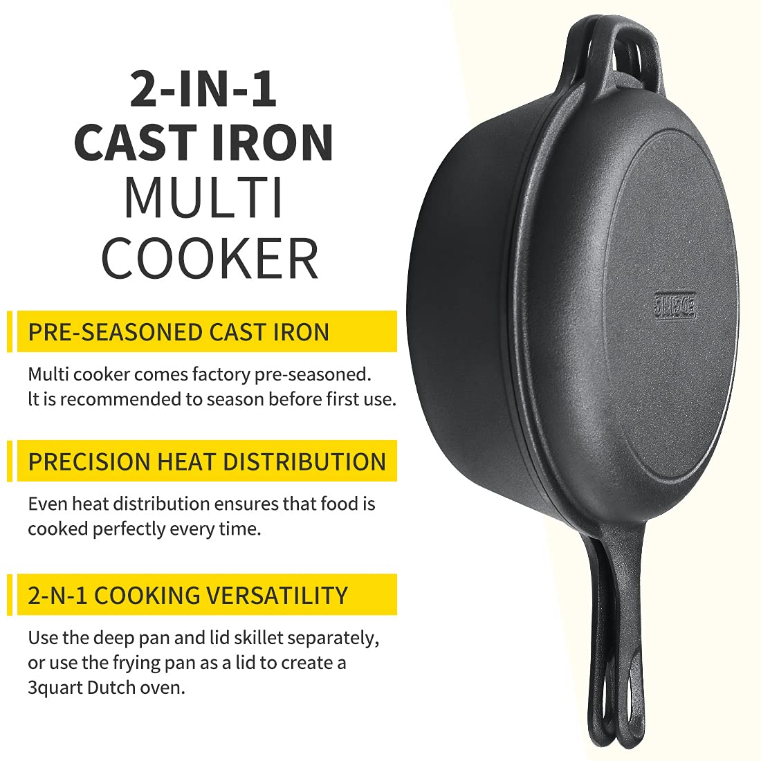 EDGING CASTING ergonomic long-handles offer easy lifting and tossing.