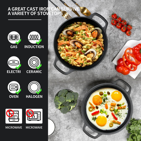 Edging Casting cast iron camp-friendly oven ready for outdoor use and camping.