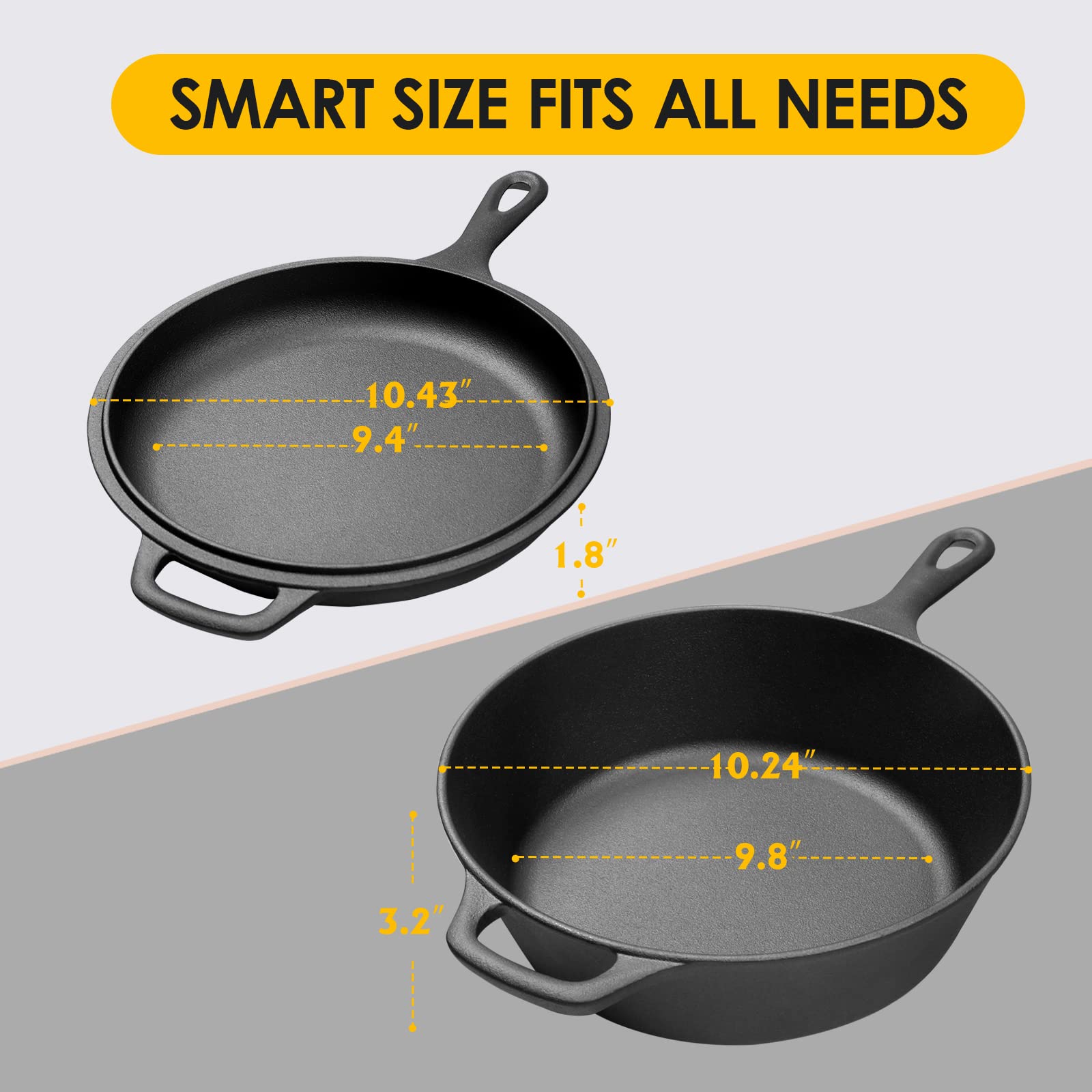 EDGING CASTING pre-seasoned cast iron delivers ready-to-use heat for soups and stews.