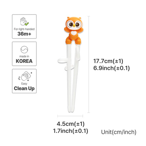 Edison Friends Rabbit White Chopsticks removable-rings option allows practicing without rings later