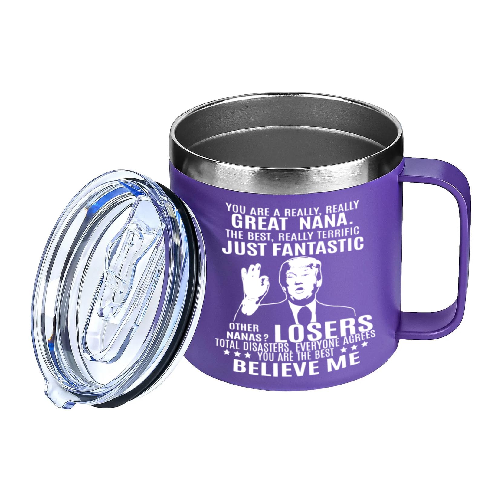 Edizzone Nana Gifts BPA-free stainless lid for safe, spill-resistant sipping