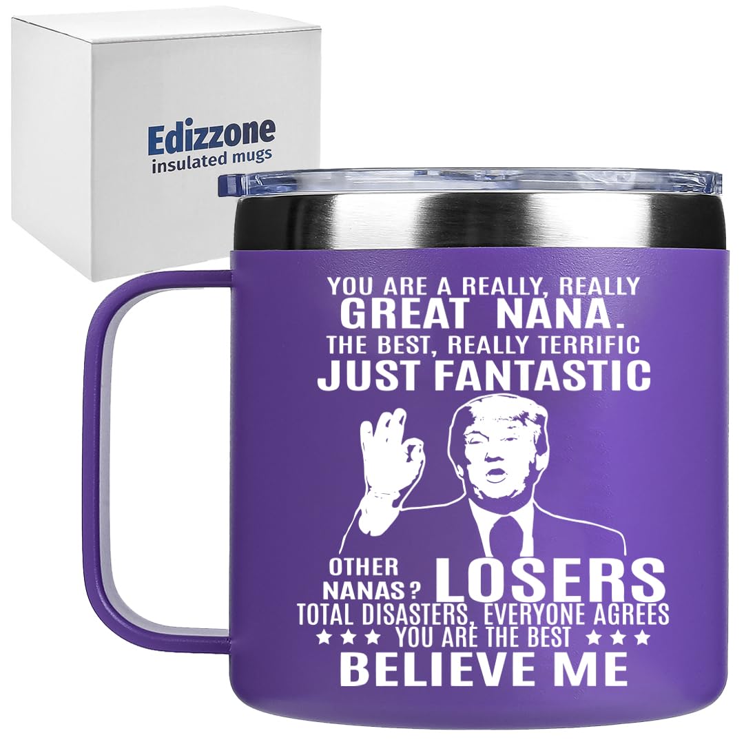 Edizzone Nana Gifts double-wall insulation keeps drinks hot or cold longer