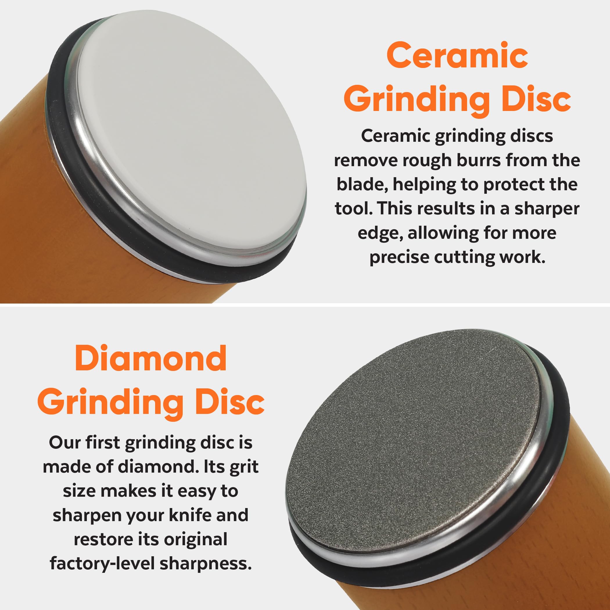 EDOVEN sharpener set to 15-degree angle for ultra-fine edges