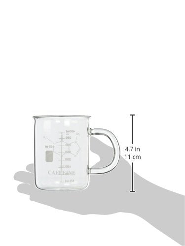 Educational Innovations borosilicate glass beaker mug with liquid reveals structure, ideal for curious sips.