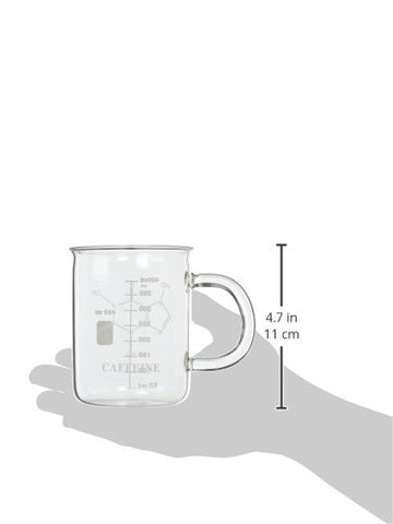 Educational Innovations borosilicate glass beaker mug with liquid reveals structure, ideal for curious sips.