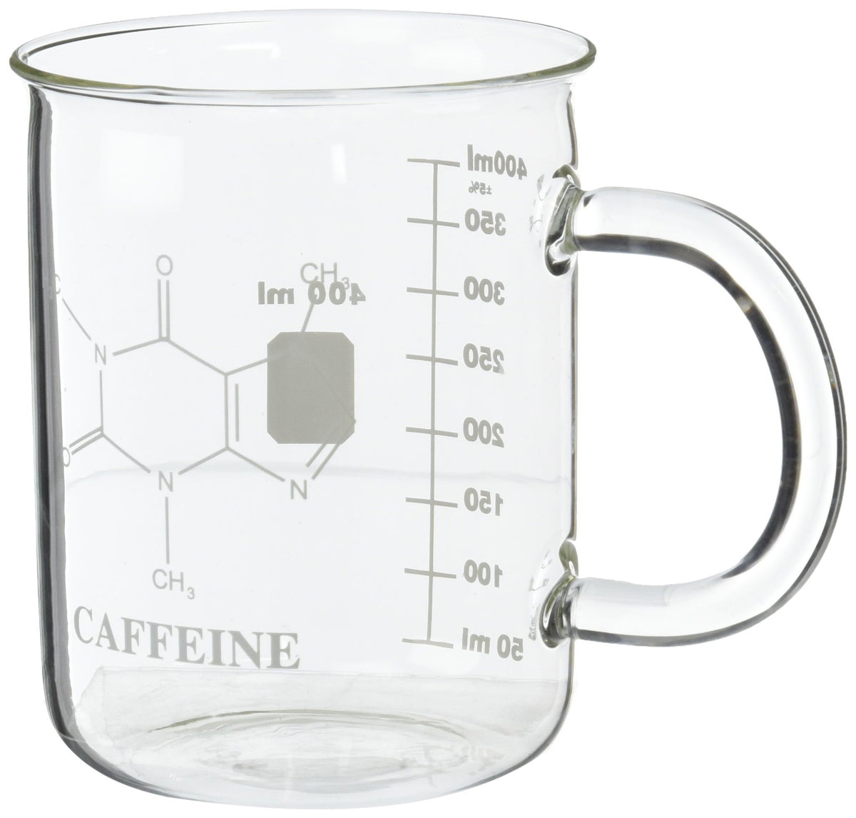 Educational Innovations caffeine-molecule mug side view for learning-focused coffee moments.